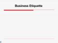 Business Etiquette