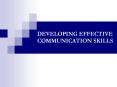DEveloping effective Communication