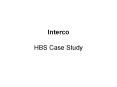 Interco HBS Case Study