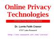 Online Privacy Technologies