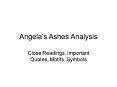Angelas Ashes Analysis