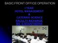 BASIC FRONT OFFICE OPERATION
