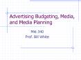 Advertising Budgeting, Media, and Media Planning