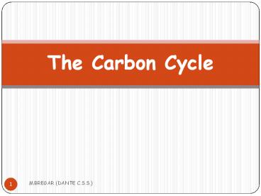 Science 9 - Carbon Cycle